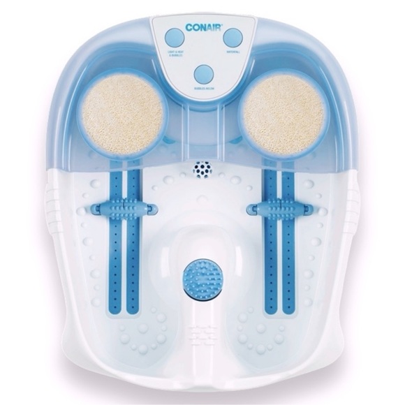 CONAIR Hydrotherapy Waterfall Foot Spa Heat Bubbles LED LIGHTS Pedicure Massage - Picture 1 of 12